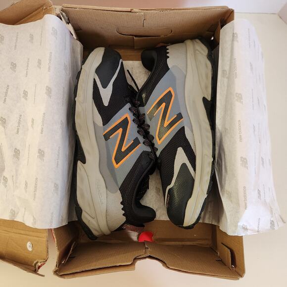 New Balance Men\'s Fresh Foam 510 V6 Trail Running Shoe, /Grey/Orange, 11 X-Wide main image 8